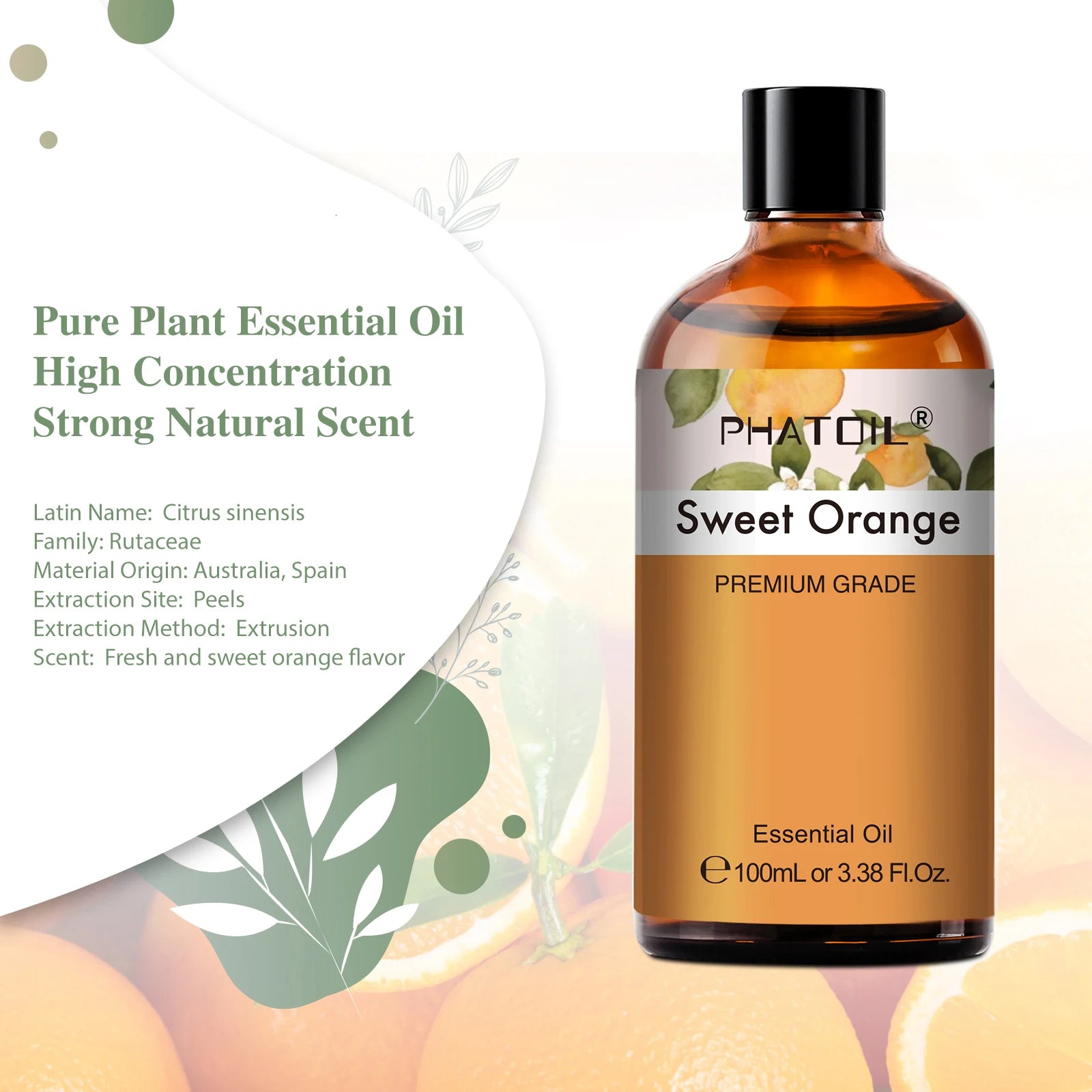 PHATOIL 100ml Essential Oil – Natural Plant Aromatherapy Fragrance